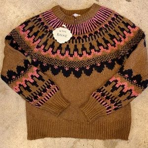 Fair Isle Sweater NWT Knox Rose Size Small